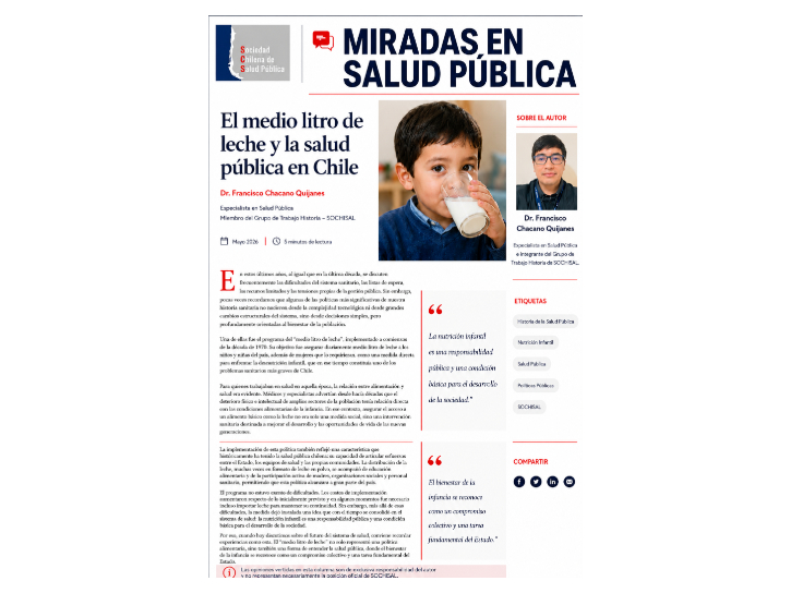 «El medio litro de la leche y la salud pública en Chile»