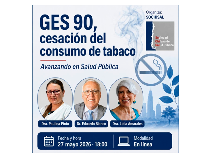 Webinar «GES 90, cesación del consumo de tabaco»