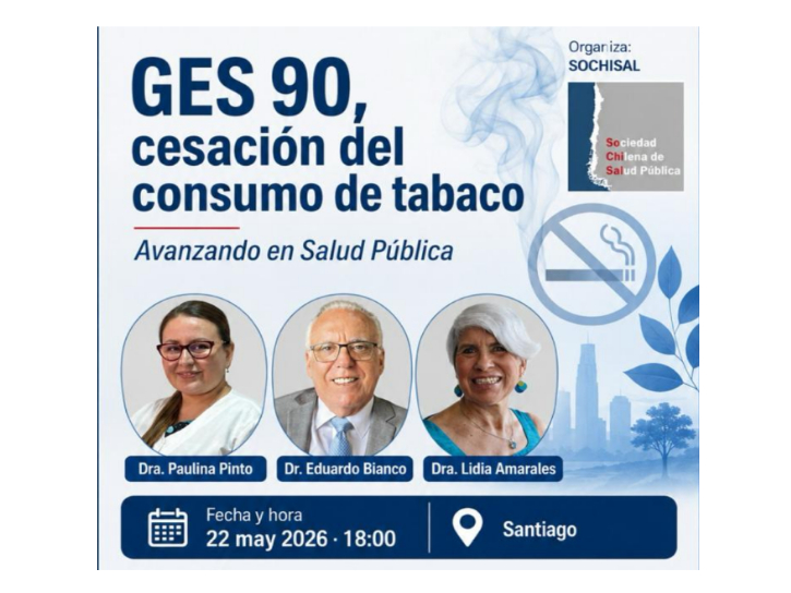 Webinar «GES 90, cesación del consumo de tabaco»