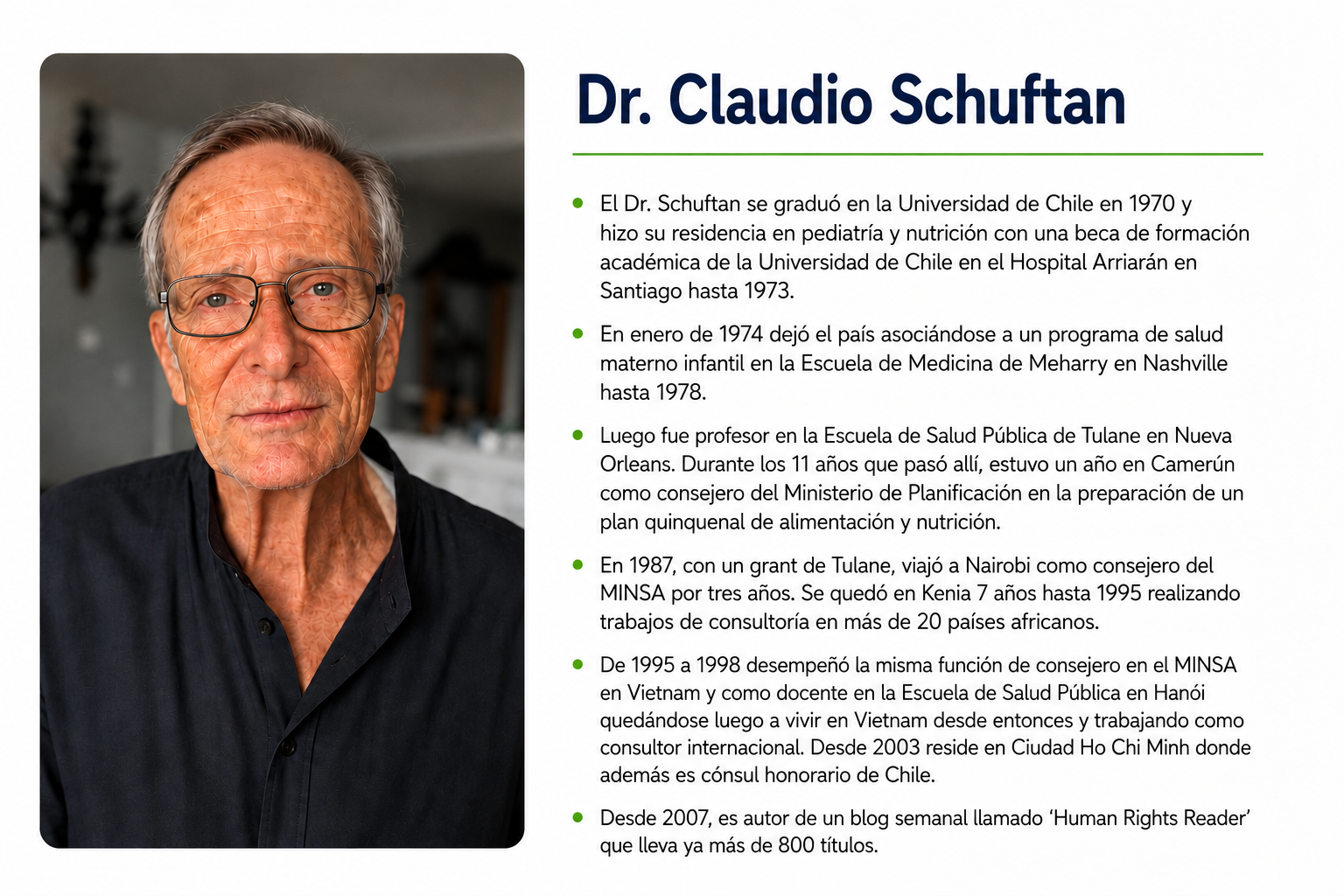 Dr Claudio Schuftan