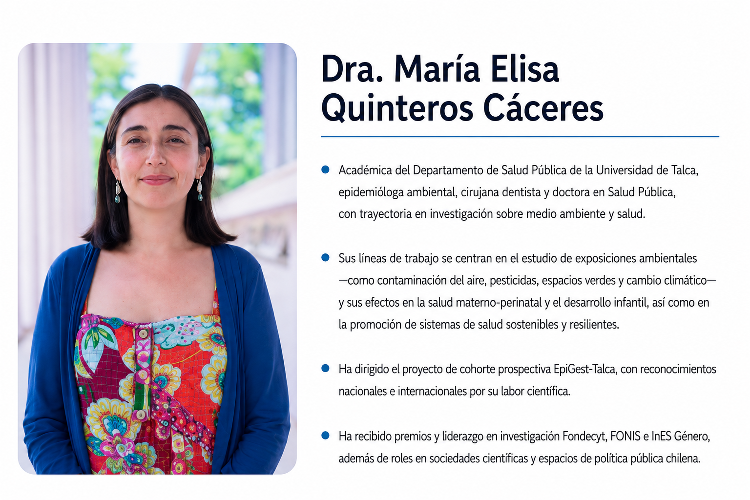 Dra María Elisa Quinteros