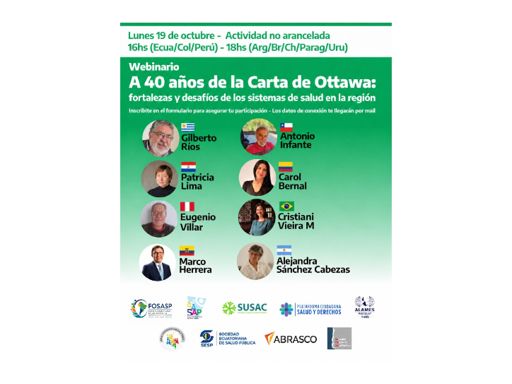 Webinar sobre los 40 años de la Carta de Ottawa